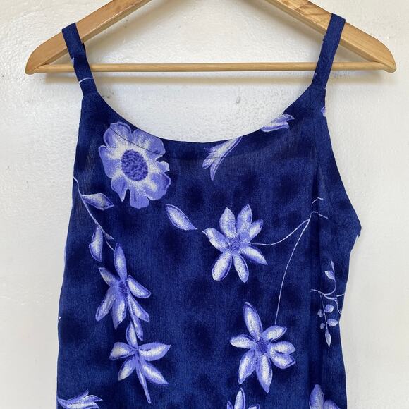 Islandx Hawaii Mini Floral Summer Dress Spaghetti Strap Blue Beach - Picture 2 of 6